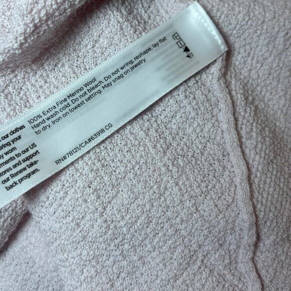 Eileen Fisher Open Cardigan Women Small Extra Fine Merino Wool Italian Yarn Pink - Picture 7 of 8